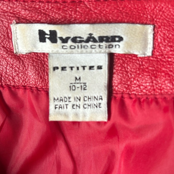 Nygard Leather and Knit Red Jacket/Blazer with silver hardware size MP (10-12) - Picture 4 of 13